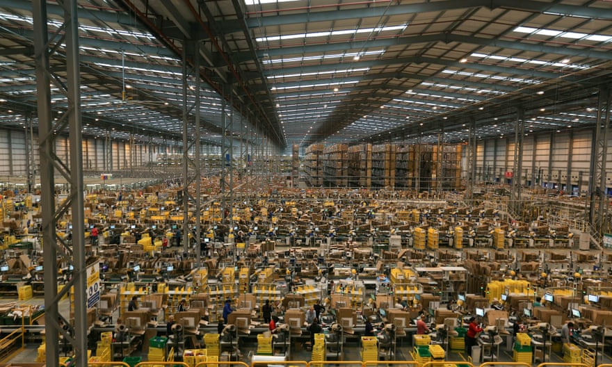 An Amazon warehouse in Peterborough.