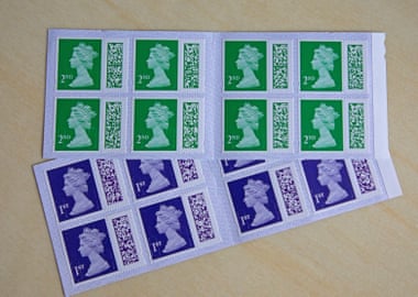 The new first and second class stamps.