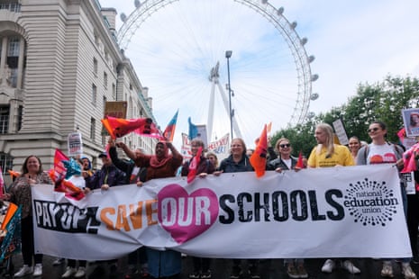 NEU teachers at their rally in London.