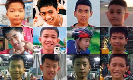 Thai football team rescued from the cave system underground - 12 boys