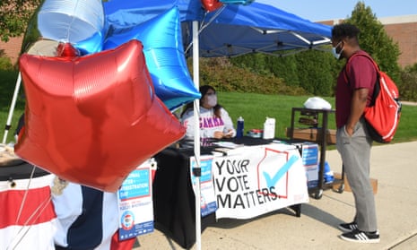 A voter registration event in Wisconsin.