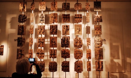 Looted … the Benin bronzes at London’s British Museum.