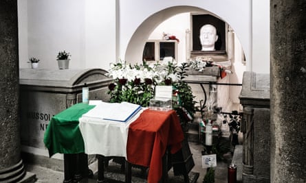 The Mussolini family tomb in Predappio