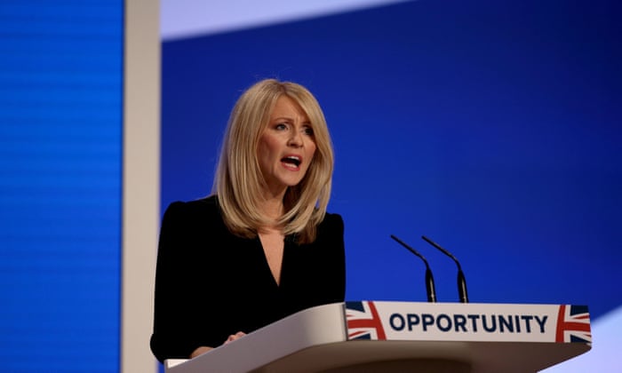 Esther McVey speaks speaks to the conference.