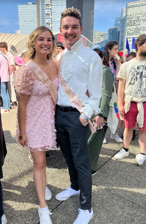 Fans dressed as Miss Americana and the Heartbreak Prince