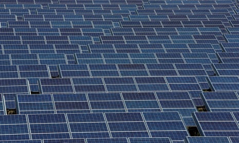 Solar panels at the Urbasolar photovoltaic park in Gardanne, France.
