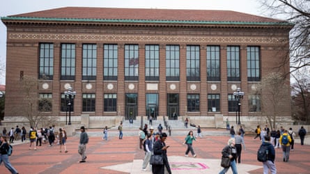 University of Michigan students on campus in Ann Arbor. In a statement, the university did not deny the surveillance.