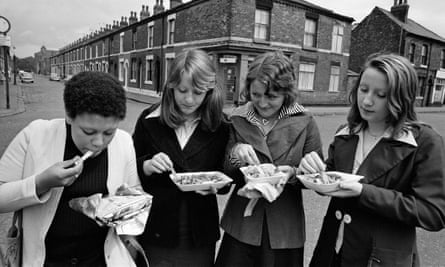 A traditional Friday treat in Salford in 1974.