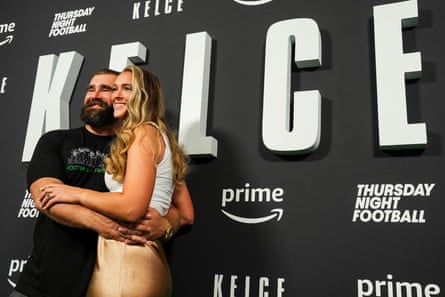 a man and a woman hug