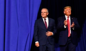 Prime minister Scott Morrison with US president Donald Trump in Ohio last week. The latest Guardian Essential poll shows most Australians believe it is important for the PM to have a good relationship with the US president, ‘whoever they might be’.