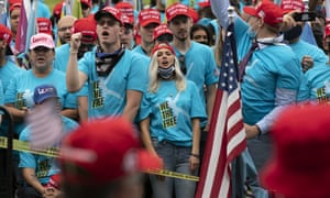 Supporters gather for Donald Trump’s address later on Saturday