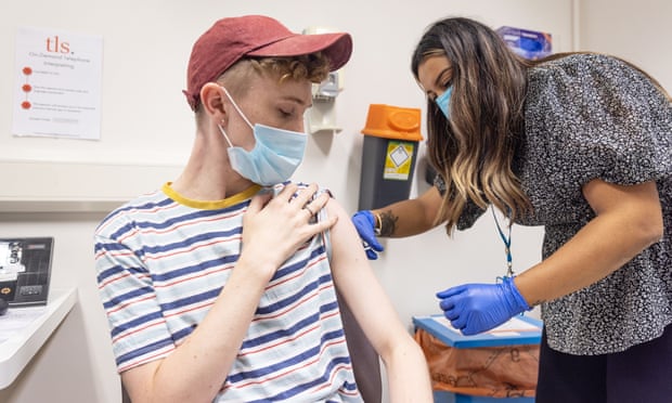 Callum Bowyer gets his jab … ‘I’ve been trying to get the vaccine for weeks’