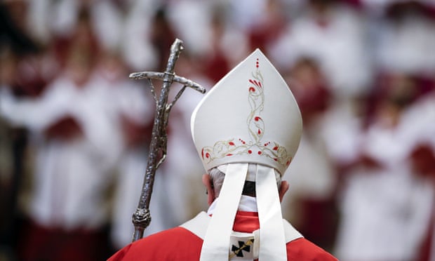 Pope Francis giving mass in St. Peter’s Basilica at the Vatican on Wednesday