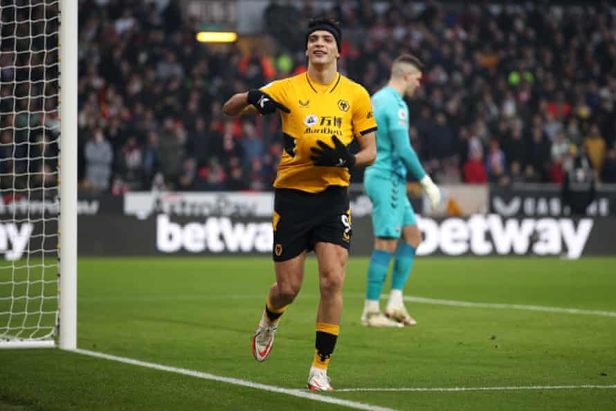 Raul Jimenez smuggles the ball after scoring the opener from the penalty spot.