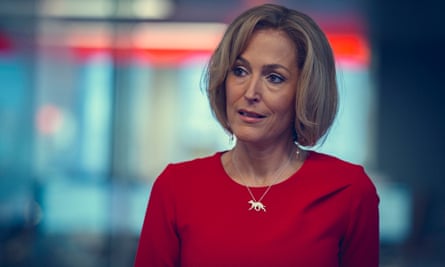 Gillian Anderson as Emily Maitlis in Scoop.