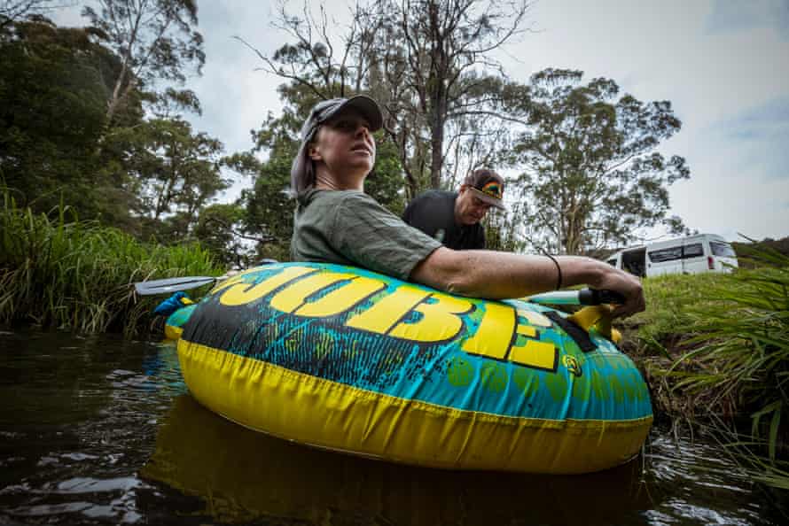 Guardian Australian journalist Stephanie Convery sets off on her tube ride down the Yarra River near Warburton with Bike and Hike.