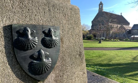 Saint James’s church in Reading, with scallop shell signage