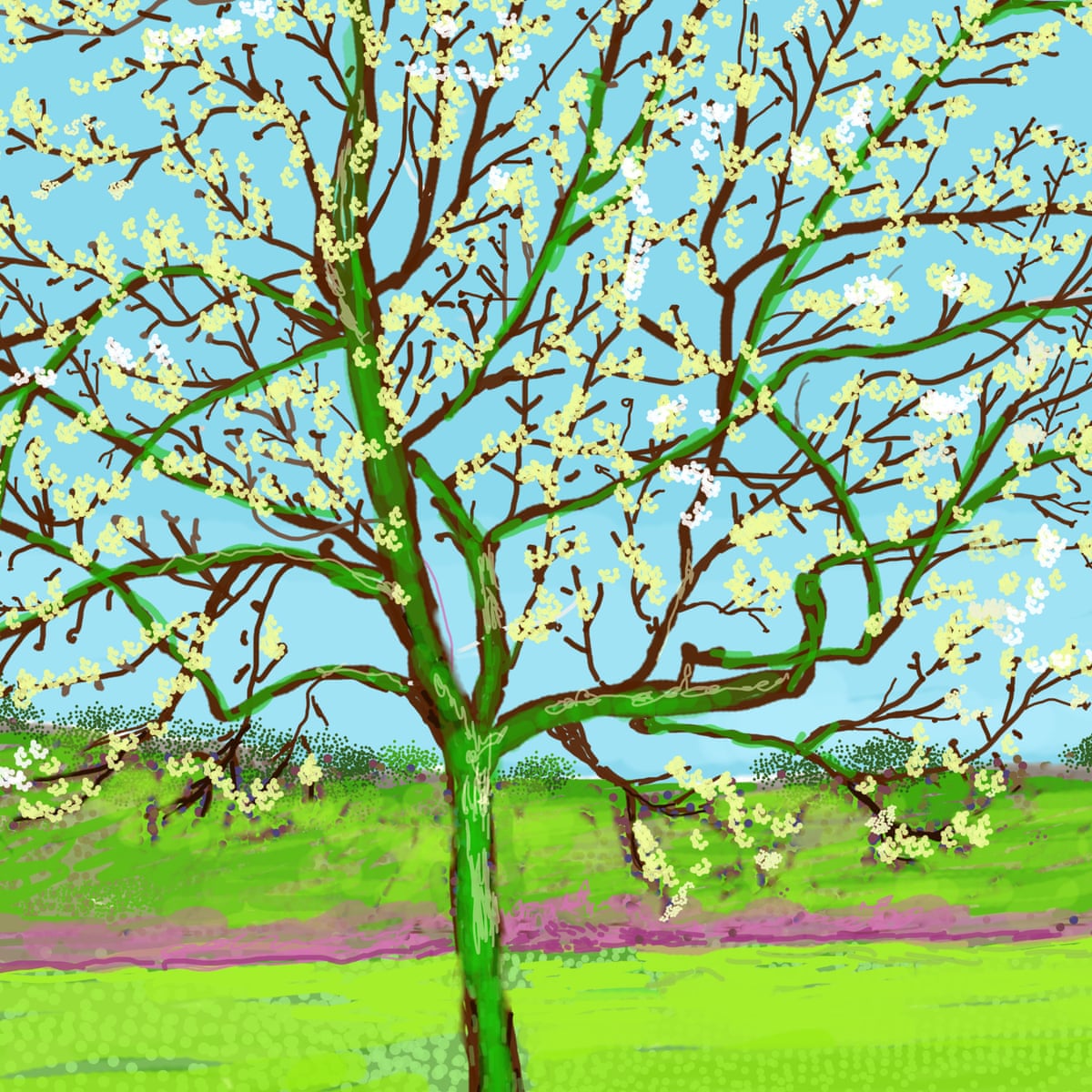 David Hockney Urges Us To Escape Lockdown Through A Pencil Art