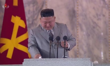 Kim Jong-un cries during speech