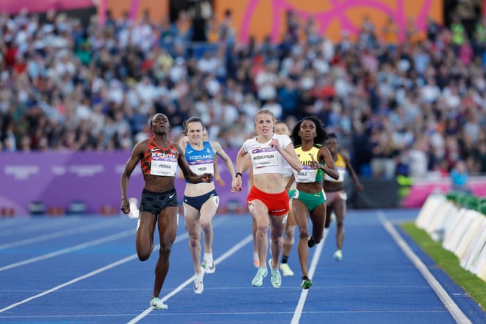 Kenya’s Mary Moraa (left) produces a late burst to beat Keely Hodgkinson of England (centre) into silver, with Scotland’s Laura Muir (second left) taking bronze in the women’s 800m final.