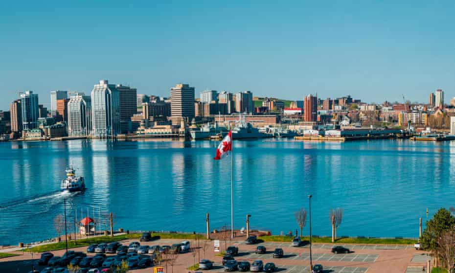The harbour of the maritime city of Halifax, Nova Scotia.