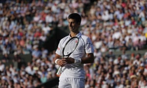 Djokovic loses the first set with seven unforced errors.