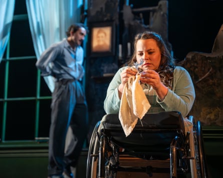 Level-headed … Amy Conachan as Laura, with Christopher Jordan-Marshall as Tom.
