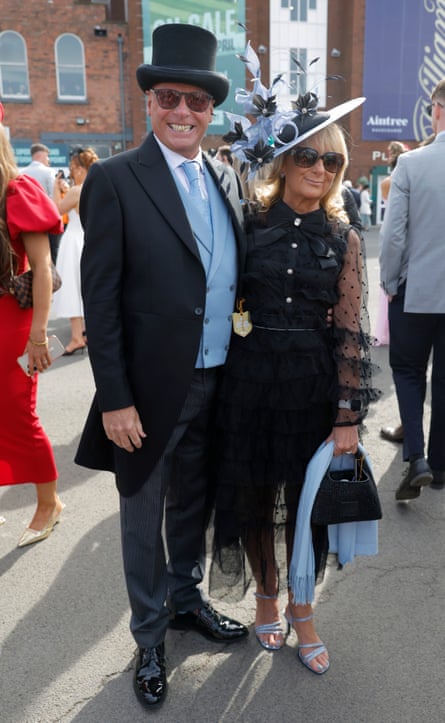 Tracy Ramsey and David Beck from Middlesbrough enjoy Ladies’ Day at Aintree.