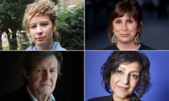 Four of the playwrights behind Brexit Shorts, clockwise from top left: Stacey Gregg, Abi Morgan, Meera Syal and Dave Hare