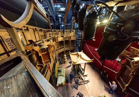 Behind the scenes during rehearsals