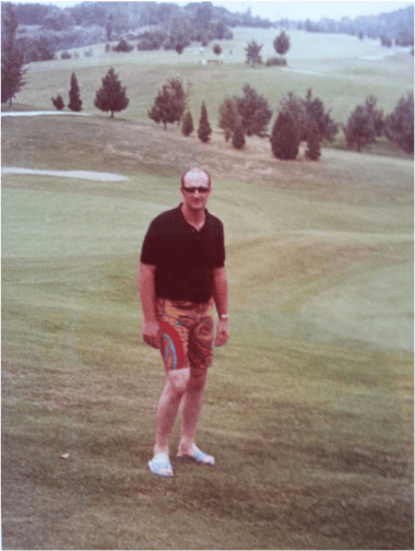 Harold Nesker was photographed on a golf course in 1967.