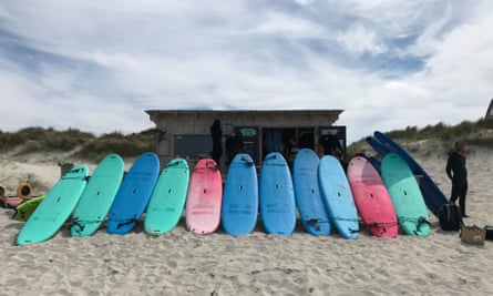 Surfboards at Blackhouse Watersports.