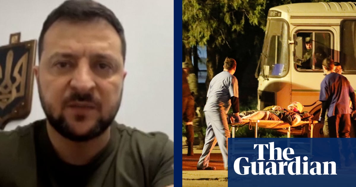 'We need our heroes alive': hundreds of Ukrainian troops evacuated from Azovstal steelworks – video