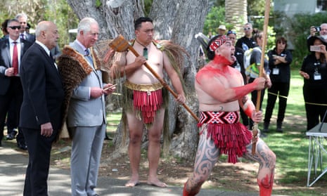Royal visit to New Zealand - Day FourThe Prince of Wales wearing a Maori cloak whilst watching a powhiri, a Maori welcoming ceremony, during their visit to Waitangi Treaty Grounds, the Bay of Islands, on the fourth day of the royal visit to New Zealand. PA Photo. Picture date: Wednesday November 20, 2019. See PA story ROYAL Charles. Photo credit should read: Chris Jackson/PA Wire