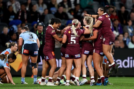 The Maroons celebrate again.