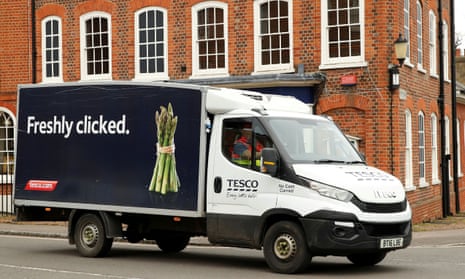 A Tesco delivery van