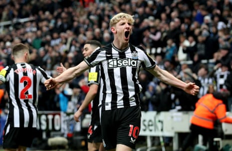 Gordon celebrates his goal