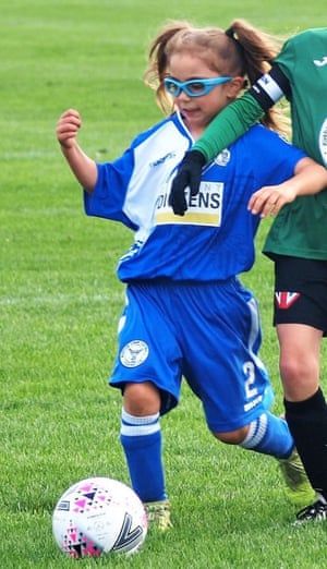 Darcy in action on the pitch.