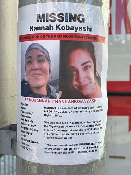 missing person flyer with two photos of a woman