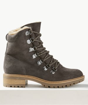 M&amp;S lace-up ankle hiker boots, £45.
