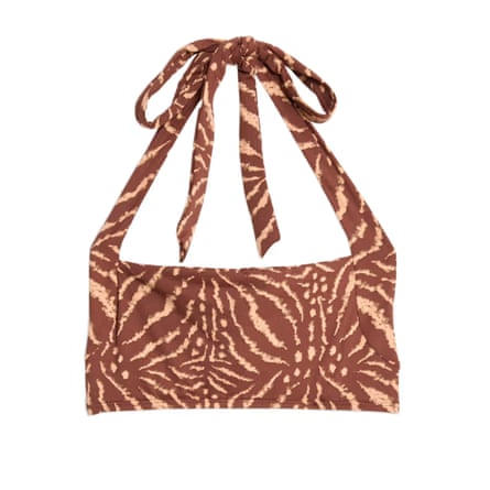 M&S Collection Printed Padded Halterneck Bikini Top