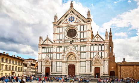The Basilica of Santa Croce in Florence, Italy.