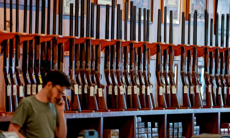 Firearms for sale in Atlanta, Georgia.epa10030818 Shotgun rifles for sale at Chuck's Firearms gun store in Atlanta, Georgia, USA, 23 June 2022. Citing Second Amendment rights, the US Supreme Court overturned a New York state law regarding possessing a gun outside the home, as the US Senate debates gun safety measures in the wake of several deadly mass shootings. EPA/ERIK S. LESSER
