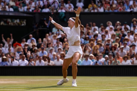 Karolina Muchova celebrates