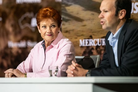 One Nation leader Pauline Hanson at the Daily Telegraph Bush Summit in Dubbo