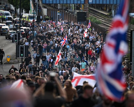 People march through the city