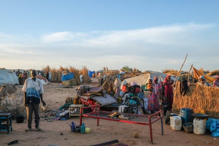 Nadia Ahmed’s family have set up camp in Adré.