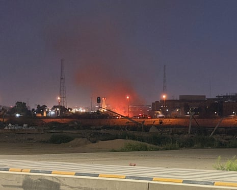 Vista aérea del Estrecho de Ormuz