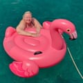 Becky and flamingo during a gulet sailing trip in Montenegro, in July 2025.