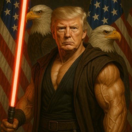 Trump with a sabre